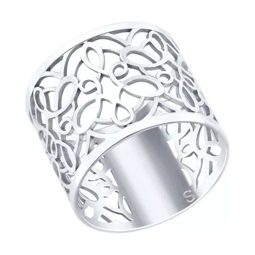 Ажурное серебряное кольцо