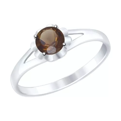 Кольцо из серебра с раухтопазом