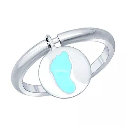 Кольцо из серебра с эмалью