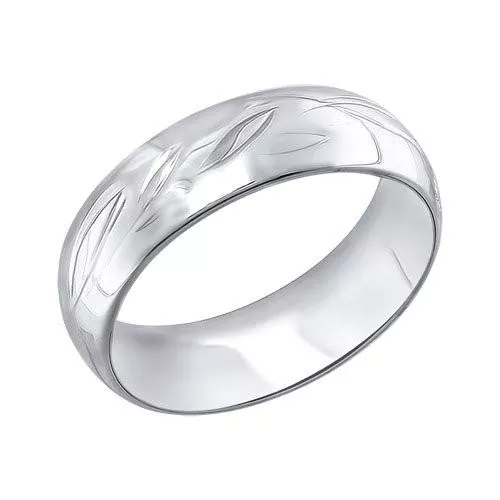 Обручальное кольцо из серебра