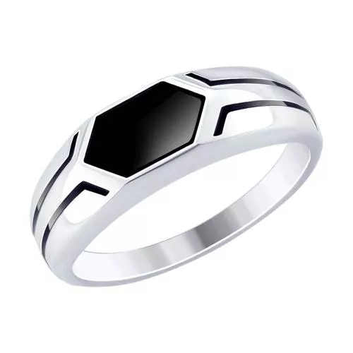 Кольцо из серебра с эмалью