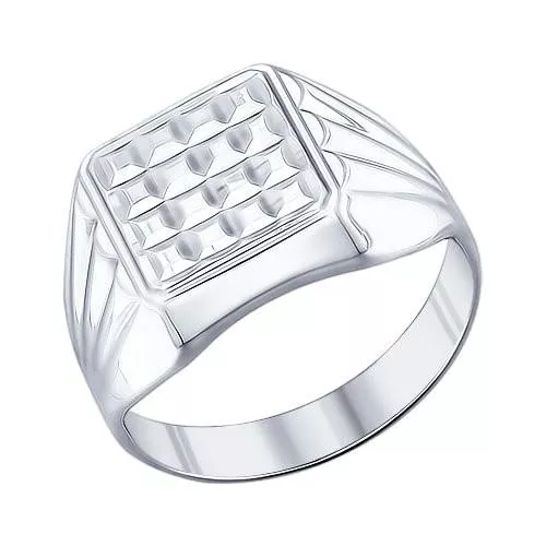 Печатка из серебра с алмазной гранью