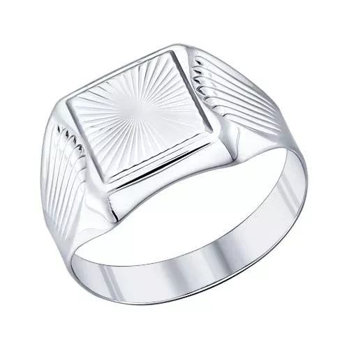 Печатка из серебра с алмазной гранью