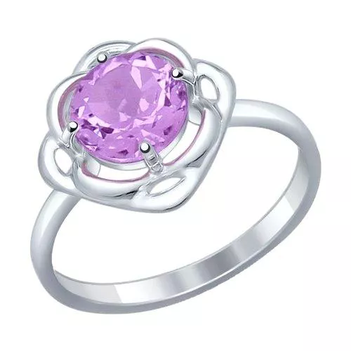 Кольцо из серебра с аметистом
