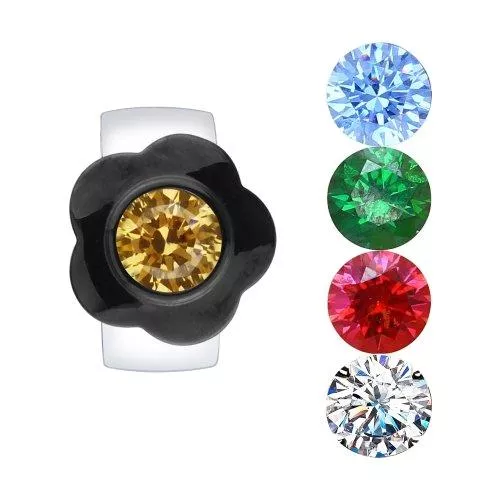 Кольцо из серебра с фианитами