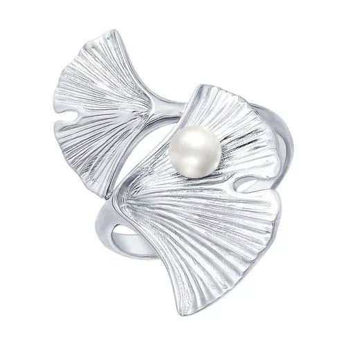 Кольцо из серебра с жемчугом