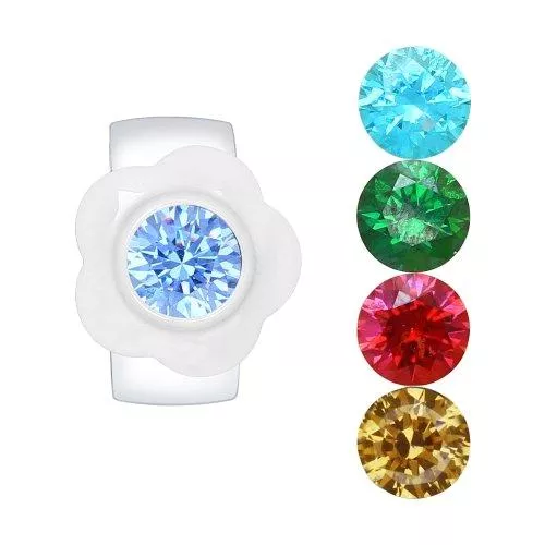 Кольцо из серебра со Swarovski Zirconia