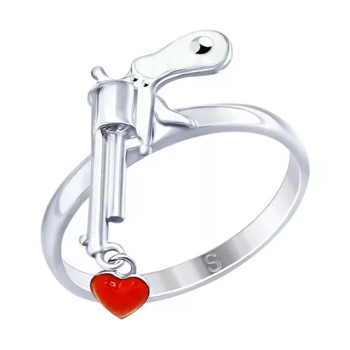 Кольцо из серебра с эмалью