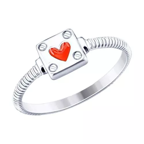 Кольцо из серебра с эмалью