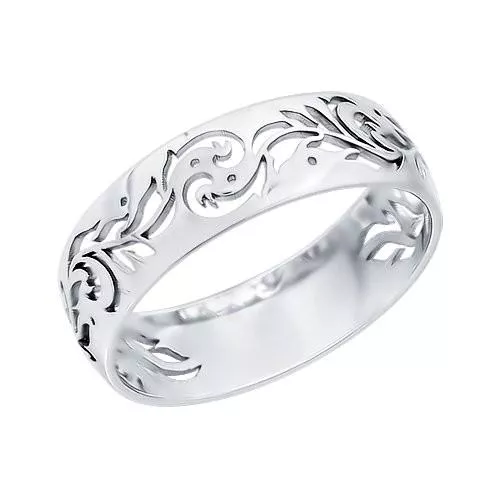 Резное кольцо из серебра