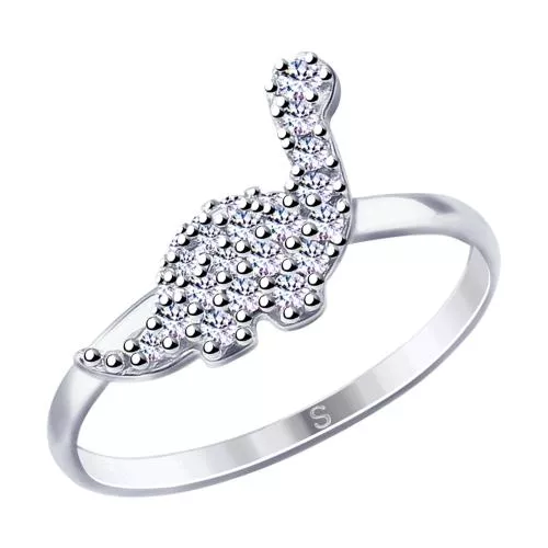 Кольцо из серебра «Дракончик»