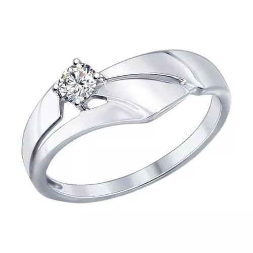 Кольцо из серебра со Swarovski Zirconia