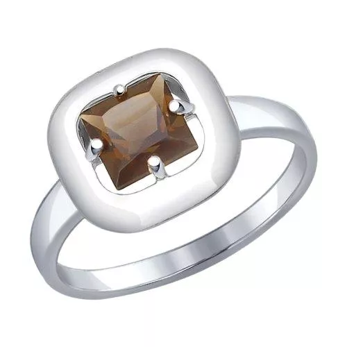 Кольцо из серебра с раухтопазом