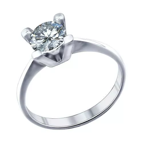 Кольцо для помолвки из серебра