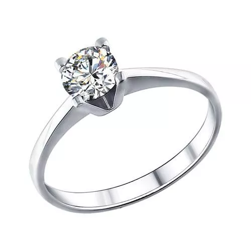 Белое помолвочное кольцо