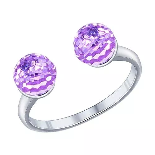 Кольцо из серебра с кристаллами swarovski