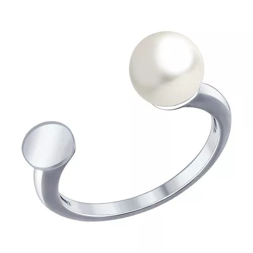 Кольцо из серебра с жемчугом