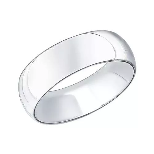 Обручальное кольцо из серебра