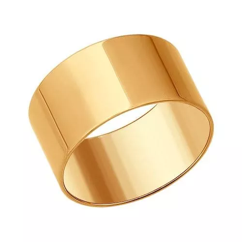 Широкое кольцо из золочёного серебра