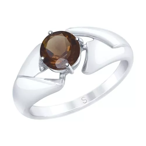 Кольцо из серебра с раухтопазом