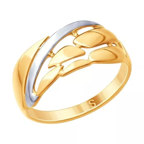 Кольцо из золочёного серебра