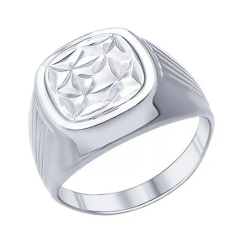 Печатка из серебра с алмазной гранью