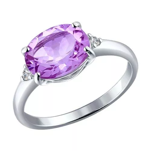 Серебряное кольцо с аметистом
