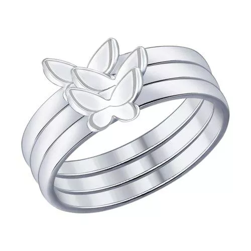 Наборное кольцо из серебра