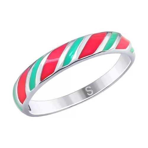 Кольцо из серебра с эмалью