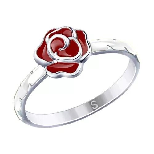 Кольцо из серебра с эмалью