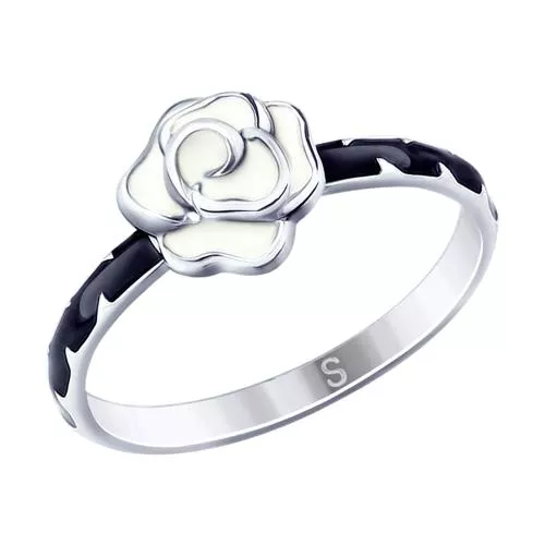 Кольцо из серебра с эмалью