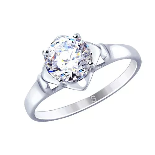 Кольцо из серебра со Swarovski Zirconia