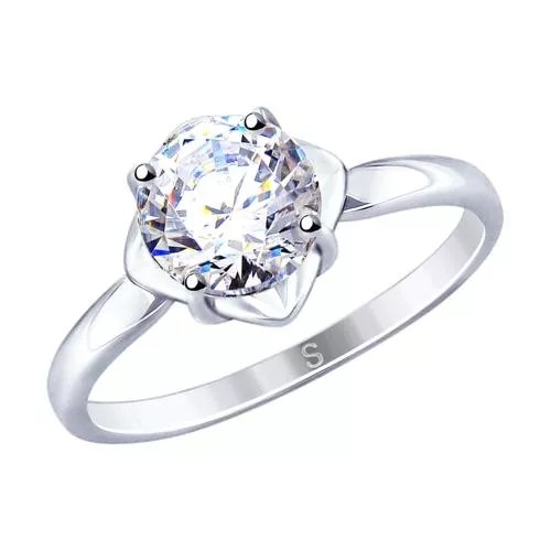 Кольцо из серебра со Swarovski Zirconia