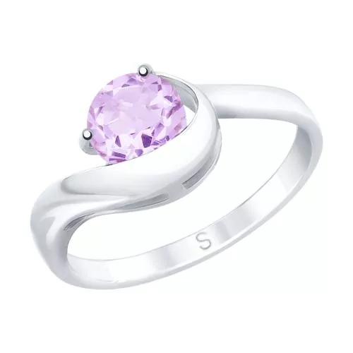 Кольцо из серебра с аметистом