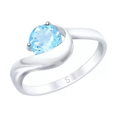 Кольцо из серебра с топазом