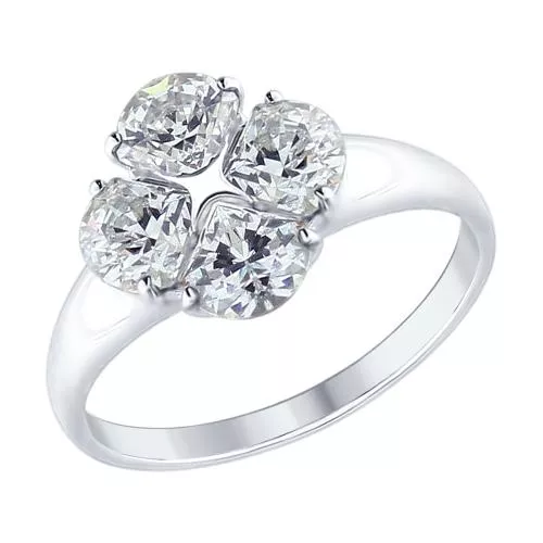 Кольцо из серебра со Swarovski Zirconia