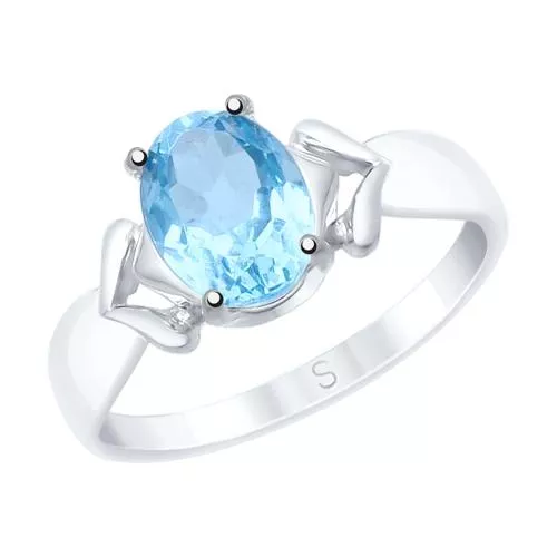 Кольцо из серебра с топазом