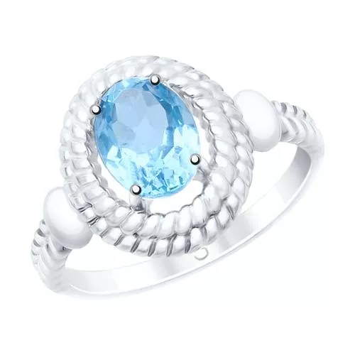 Кольцо из серебра с топазом