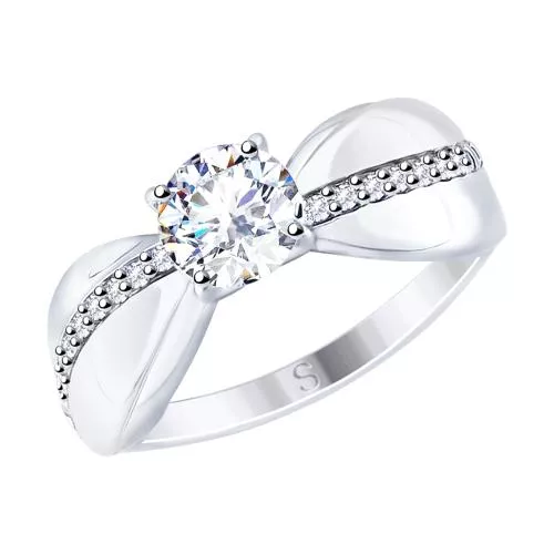 Кольцо из серебра со Swarovski Zirconia