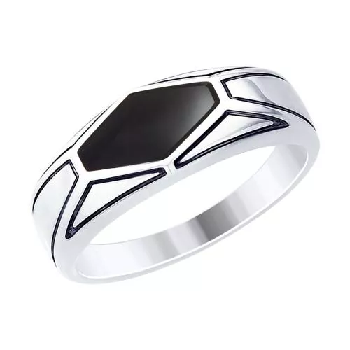 Кольцо из серебра с эмалью