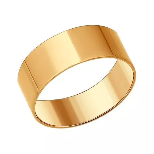 Обручальное кольцо из золочёного серебра