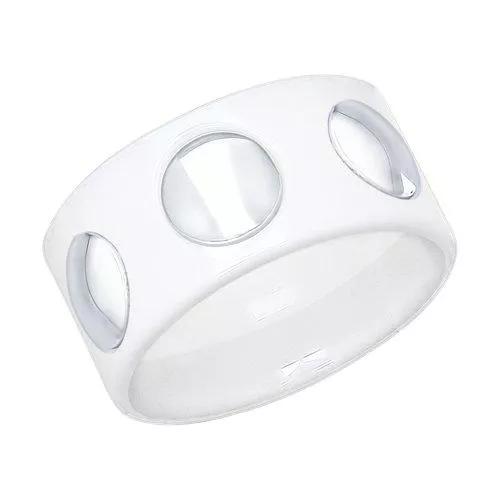 Кольцо из серебра с керамической вставкой