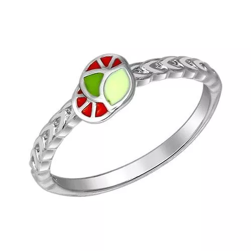 Кольцо из серебра с эмалью