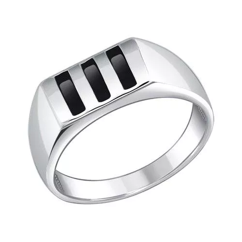 Печатка из серебра с эмалью