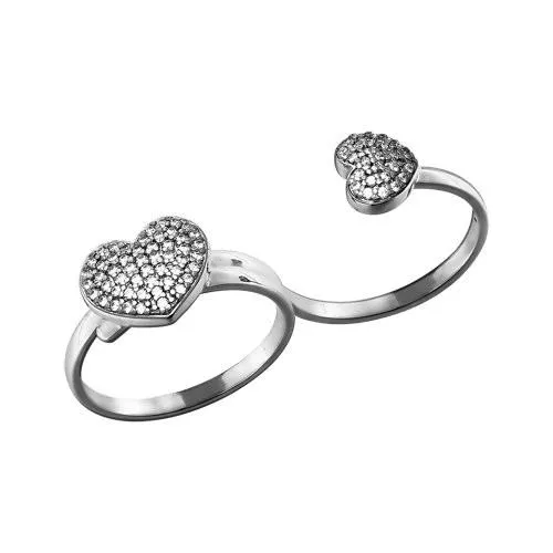 Серебряное кольцо на два пальца