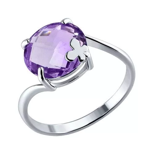 Кольцо из серебра с аметистом