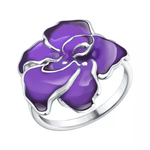 Кольцо из серебра с эмалью