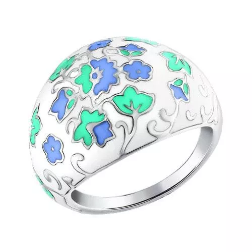 Кольцо с декоративной росписью