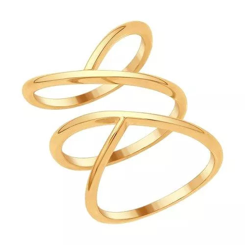 Кольцо из золочёного серебра