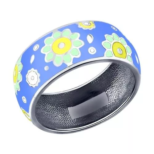 Кольцо из серебра с эмалью